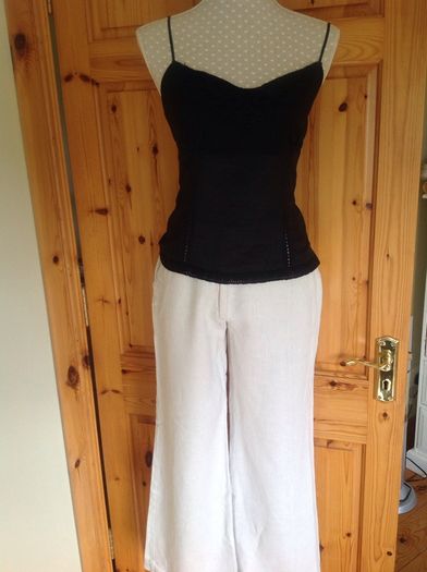 Size 10 Cream Linen Trousers
