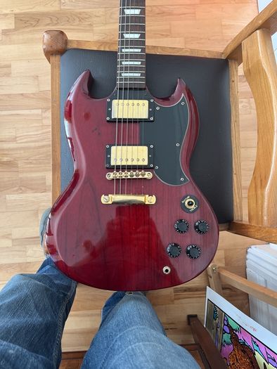 Vintage SG electric guitar