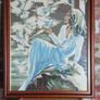 Large Framed Cross-stitch Framed Picture Image 2