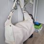Leather Shoulder Bag, Greige Image 3