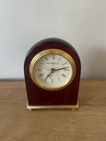 Howard Miller wooden and brass clock