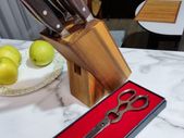 Professional Full 7 PCS Knife Set German 1.4116 Stainless Steel Kitchen Knives Sets Best Kitchen Slicing Santoku Tool