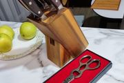 Professional Full 7 PCS Knife Set German 1.4116 Stainless Steel Kitchen Knives Sets Best Kitchen Slicing Santoku Tool