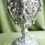 Victorian Neoclassical  Urn / Chalice With Cherub & Scroll Decoration - 8,5" High Image 2