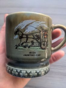 Irish Porcelain Irish Jaunting Car Souvenir Cup