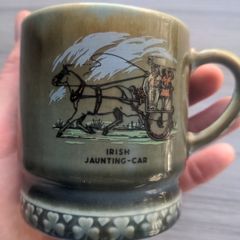 Irish Porcelain Irish Jaunting Car Souvenir Cup