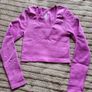 Primark Purple Long Sleeve Crop Top Image 3