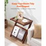 Rattan Coffee Table Z-Shaped Rattan Coffee Table 1-Tier for Living Room Image 2