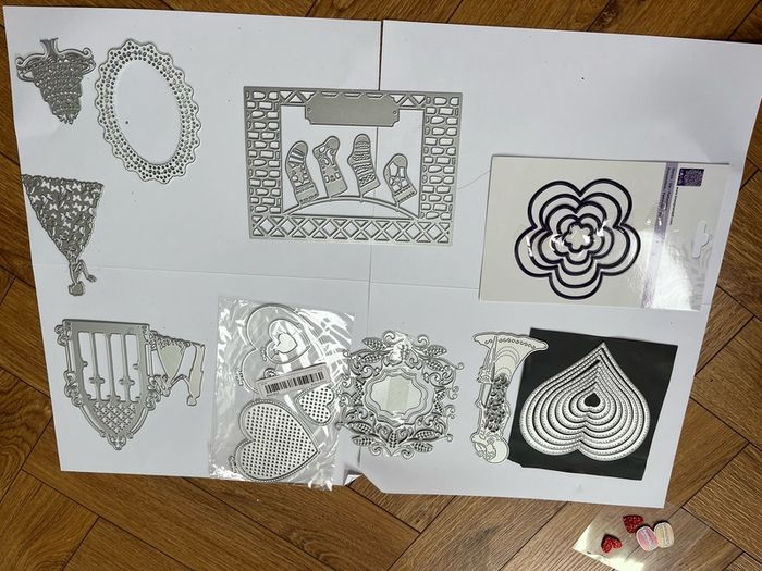 X cut die cutting machine , fold away A4 size, easy to use has wheel for different pressure, x cut guillotine , lots  of dies and stamps, this would be an ideal starters bundle , happy to add more items if something in particular you want if I have spare