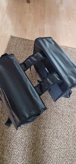 Double panier saddle bag for bike carrier and phone holder for handlebars