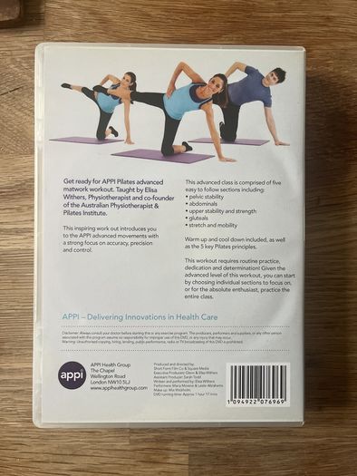 APPI Pilates Advanced matwork DVD