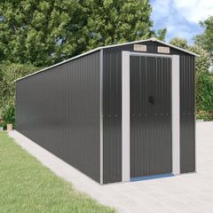 Garden Shed Anthracite 192x938x223 cm Galvanised Steel