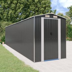 Garden Shed Anthracite 192x938x223 cm Galvanised Steel