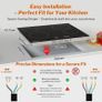 4 Burner Electric Ceramic Hob, 6000W Built-in Electric Hob, 9 Power Levels, Timer, Child Lock, Pause Function, Residual Heat Indicator, Hardwired Image 5