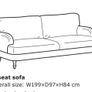 Three seat Stocksund sofa Image 4