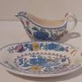 Beautiful Vintage Masons Ironstone Individual Gravy Boat and Matching Underplate in the Regency Pattern, Circa 1940 - Unusual Size Image 6