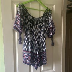 Angie colouful jersey playsuit