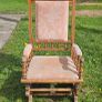 Antique Rocking Chair (c 1900's) - solid wood Image 2
