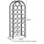 Metal 23 Bottles Wine Rack, Freestanding Wine Holder Floor, Home Kitchen Wine Storage Organiser Stand,Black Image 3