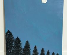 "Whispers of the night" acrylic painting