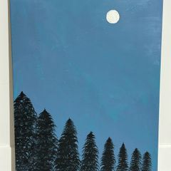 "Whispers of the night" acrylic painting