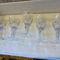 Waterford crystal stemware in the Comeragh pattern wine glasses