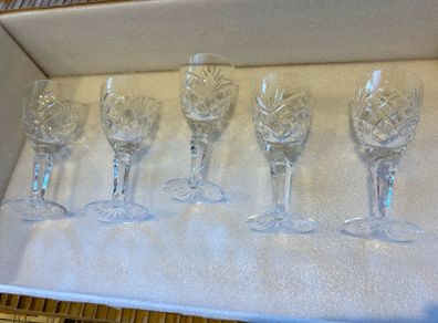 Waterford crystal stemware in the Comeragh pattern wine glasses
