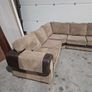 Beige Fabric Corner Sofa Image 3
