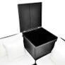 4 Piece Garden Lounge Set with Cushions Poly Rattan Black Image 4