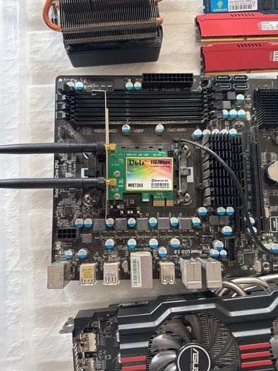AMD AM3+ Motherboard Bundle + GPU + DDR3 RAM + Wi-Fi Card