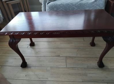 Handmade solid mahogany coffee table