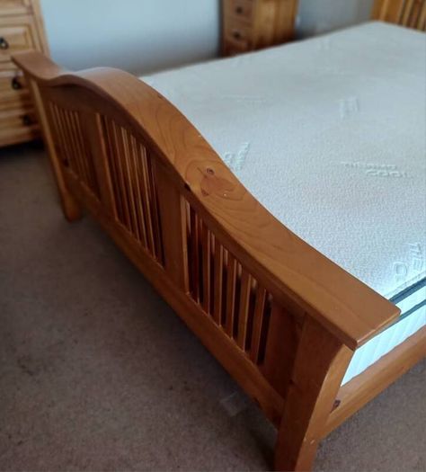 King size bed - solid oak