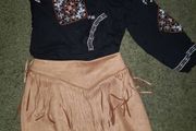Tan fringe Tassel skirt