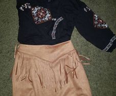 Tan fringe Tassel skirt