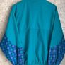 90s Sun Mountain Sports Teal & Blue Plaid Quarter Zip Pullover Jacket Size S Relaxed Fit Image 2