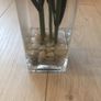 Glass vase and faux carnations Image 3