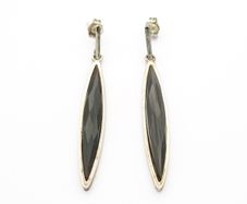 Vintage Smoky Quartz Sterling Silver Stud Earrings