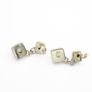Vintage 925 Sterling Silver Moonstone Earrings Image 3