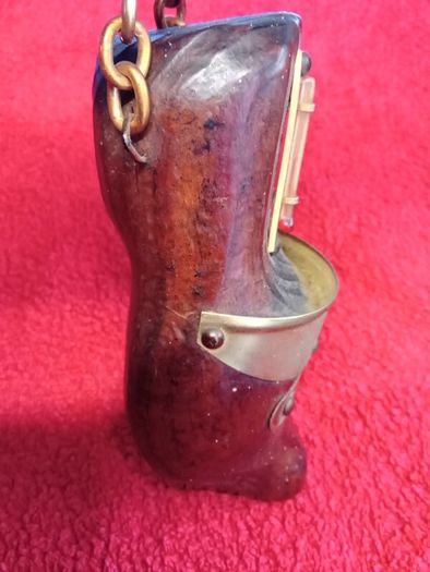 Vintage Wooden Clog Souvenir Thermometer
