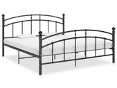 Bed Frame Black Metal 140x200 cm