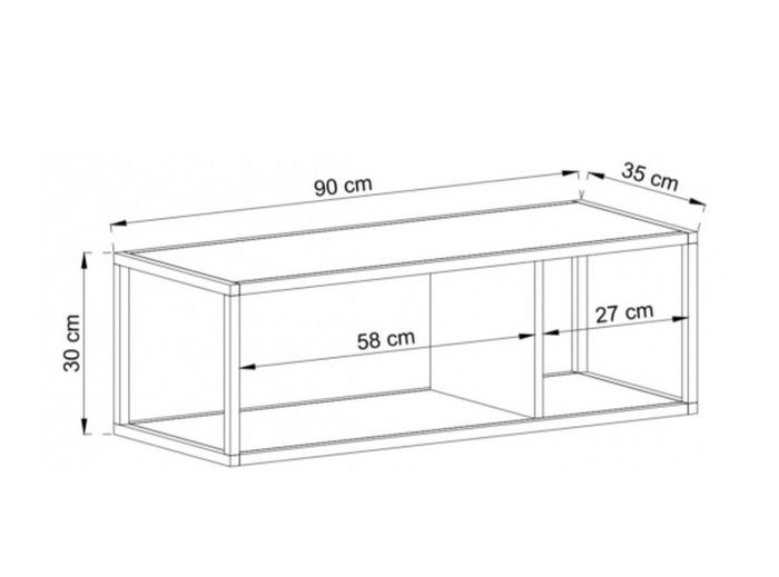 2 x Modern loft wall shelfs- New