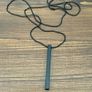 Black Bar Pendant for Men Image 2
