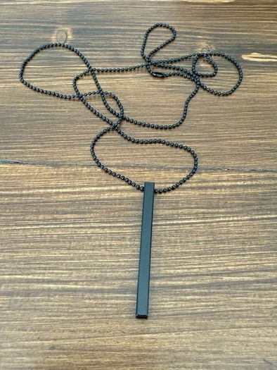 Black Bar Pendant for Men