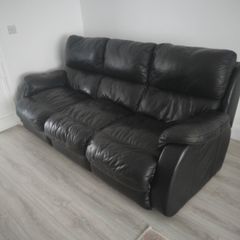 leather couch 3 seater and one recliner armchair