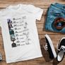 White sensation t-shirt with dj signatures autographs t-shirt tiesto hardwell armin van buuren skrillex dimitri vegas and like mike martin garrix don diablo alan walker t-shirt Image 6