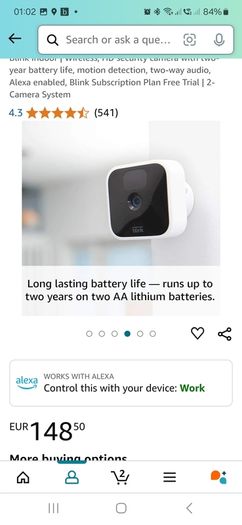 blink camera system inc 2 cameras