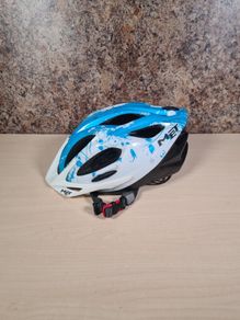 MET M78 Xilo cycling bicycle helmet Size Small 52 to 57 cm blue white