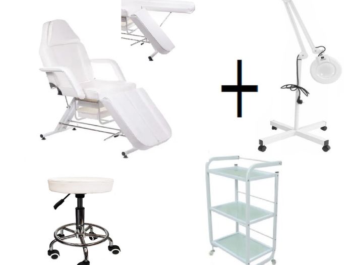 Beauty Bed With Drawers plus trolley/shelf