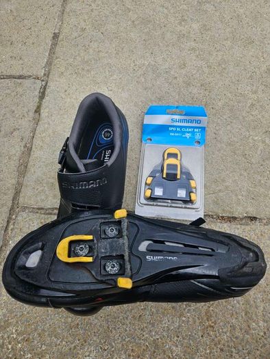 Shimano SP3 Road Shoes w spare new cleats, EU46, Mint