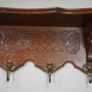 French Carved Oak Wall Coat Rack Image 3